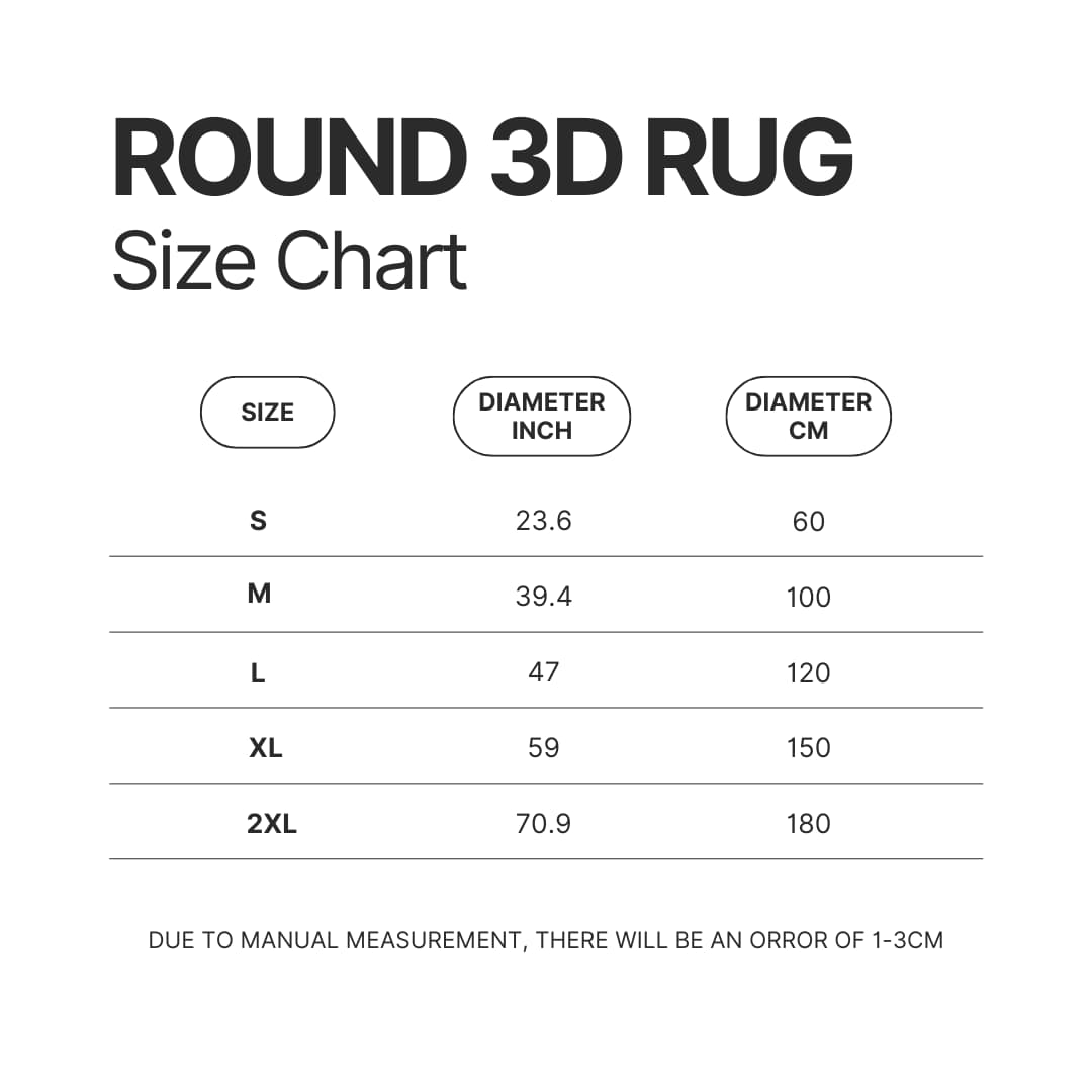 Roung Rug Size Chart 1 - Ghost Band Store